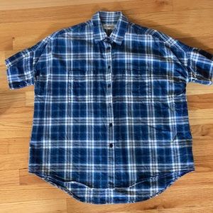 Madewell Blue plaid courier shirt